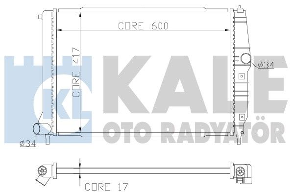 KALE OTO RADYATÖR Радиатор, охлаждение двигателя 372200